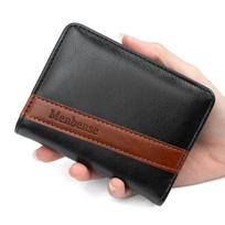 Men’s Slim Leather Bifold Wallet, RFID Blocking Credit Card Holder, ID Window, Cash Pocket, Business Wallet