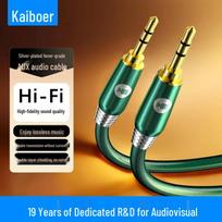 Kaiboer Silver-Plated 3.5mm Male-to-Male AUX Audio Cable 1m