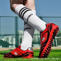 Youth Non-Slip Mandarin Duck Football Shoes - Long Studs for Artificial Turf, Wear-Resistant Training Footwear 30