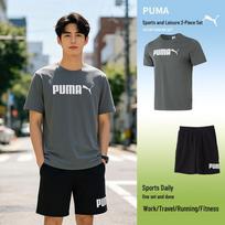 PUMA Men's Short Sleeve & Shorts Sport Set L