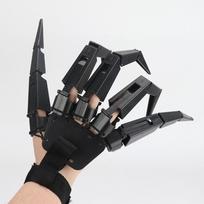 Skeleton Hand 3D Articulated Finger 3D Extensions Flexible Finger Scary Skeleton Hand Toys  Party Black Left Hand
