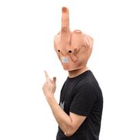 Halloween Despise Mask Vertical Middle Finger Spoof Headgear Props Middle Finger Mask  Easter middle finger