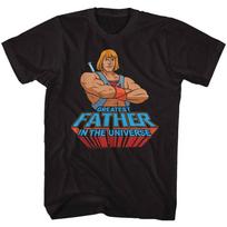 Masters Of The Universe Geriausias Tėtis Juodi Unisex Marškinėliai S