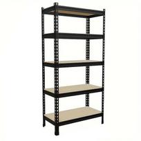 Reguliuojama metalinė lentynų sistema garažui, lentynos, universali lentyna, lentyna rūsiui, sandėliukui, spintai, juoda, universali lentyna 70CM*30CM*150CM