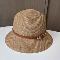 Vacation Wind Belt Buckle Small Edge Beach Hat Ladies Casual Sun Hat British Fashion UV Protection Straw Hat One Size