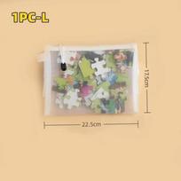 1-3PCS Storage Bag Mesh ZipperToy Building Block Puzzle Sub-package Children Particle Zipper Transparent Finishing Storage