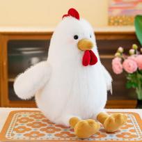 New Milo Chicken Plush Toy Throw Pillow Cute Chicken Doll Girls Bed Sleeping Cushion Couple Gift 30cm 0.16kg balta