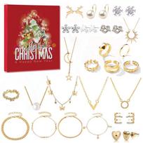 2025 Advent Jewelry Box: Countdown Calendar with Earrings, Necklace, and Bracelet - Perfect Christmas Gift for Women