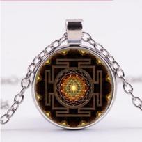 Pendant Sacred Sri Lankan Yantra Time Vintage Necklace 50CM
