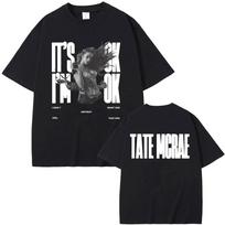 Singer Tate Mcrae T8 Music T Shirts Mens Women Vintage Tshirt Summer Cotton Oversized Short Sleeve Tee Tops for Fans Gift S
