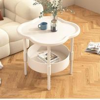 Modern Durable Four-Leaf Clover Bedside Table with Stable Load-Bearing Design 39*39*48cm standard bubble wrap white