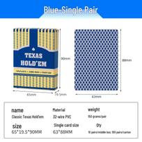 WPT Texas Hold'em Waterproof 34-Silk PVC Playing Cards - Anti-Fold, Thickened Competition Edition