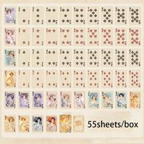 Retro Poker 54 Cards/Box Vintage Beauty Printed Card Board Game for Friends