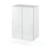 Sieninis vonios spintelė, blizgi balta, 40 cm, vonios kolona, vonios spintelė