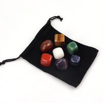 7-Piece Natural Agate Crystal Set: Large Grain Raw Stones for Chakra Yoga