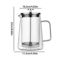 Press Coffee Maker Heat-Resistant Coffee Brewer Coffee Pot Double-layer Filter Coffee Pot Household Filter Shared Pot