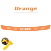 1pcs Carbon Fiber Auto Rear Trunk Bumper Protective Sticker Decal Car Styling For Volvo RDESIGN XC90 XC60 XC70 S60 S80 V40 V60 90x7cm