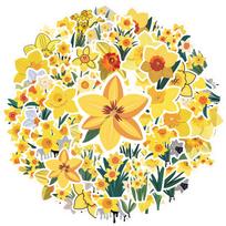 35pcs Natural Flowers Stickers Vibrant Botanical Botanical Decals Stationery Stickers For Notebook Luggage Mobile Phone Cup DIY