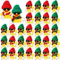 Set 12/24/48 Christmas Rubber Ducks Showers Accessories Jeep Toys For Kids Christmas Party Favors For Kids Adults Children's Birthday Gift Holiday