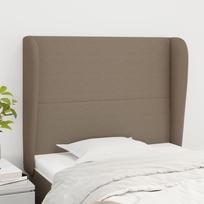 Vidaxl Zagłówek Uszak, Taupe, 83X23X118/128 Cm, Tkanina
