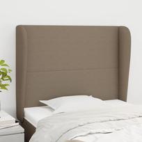 Vidaxl Zagłówek Uszak, Taupe, 93X23X118/128 Cm, Tkanina