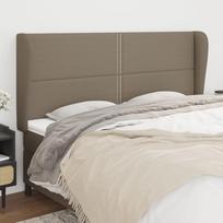 Vidaxl Zagłówek Uszak, Taupe, 203X23X118/128 Cm, Tkanina