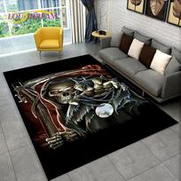 Cartoon Horror Death Skull Area Rug Large,Carpet Rug for Home Living Room Bedroom Sofa Playroom Doormat Decor,Non-slip Floor Mat 40x60cm(15x23in)