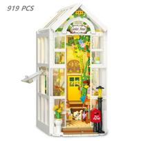 High-Quality 919Pcs High-Quality Greenhouse High-Quality Flower High-Quality House High-Quality Bookend High-Quality Assembly High-Quality Toy JJ9231