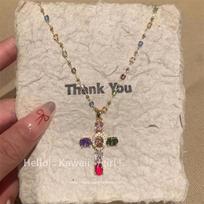 Women's Luxurious Zircon Cross Pendant Necklace - Fashionable Clavicle Chain Accessory