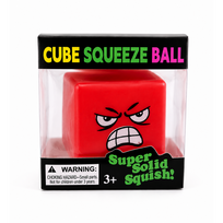 Antistresinis squishy kubas, minkštas sensorinis žaislas - Raudonas