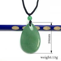 Green Dongling Jade Water Drop Pendant Necklace – Natural Jade Stone Peace Design