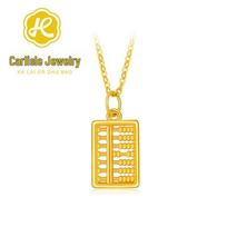 999 Fine Gold 3D Abacus Pendant Necklace for Women Pendant Only