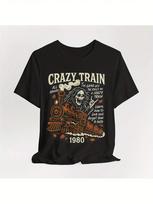 Crazy Train Vintažiniai Sunkiojo Metalo Unisex Marškinėliai S