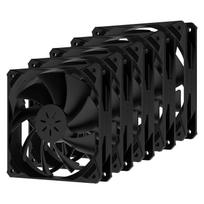 upHere 120mm PC Case Fans, 3-pin Connector, Silent, Slim, High-Performance, 5-Pack [NK12BK3-5]