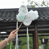 Handmade Butterfly Handheld Fan Chinese Style Fairy Fan Decorative Silk Flower Fan  Photography