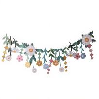 Spring Theme Flower Paper Banner Double Sided Happy Birthday Banner Party Scene Prop  Wedding Decor 2.5m/98.43in