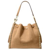 Michael Kors Mina Gold Hardware Suede Leather Shoulder Bag Women shoulder bag Beige 35F4G4ML3S-CAMEL Basic Set (Bag)