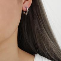 18K Gold-Plated Geometric Hexagon Earrings in Titanium Steel