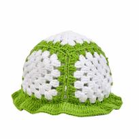 Lotus Leaf Edge Fisherman Hat Sunflower Patterned Warm Stretch Knitted Yarn Hat Hollow Knitting Colorful Patchwork