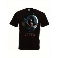Men's Official Alien Movie T-Shirt - Iconic Xenomorph Facehugger & Spacesuit Design with Logo, Vintage 1979/1982 Film Collectible Tee for Sci-Fi S