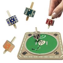 [Nostalgic Toy Beginner Set] Dice, Sumo Ring, Top, Wooden Dice, Brain Training, Number Game, Educational Toy, Folk Toy (Dice, Sumo Ring, Top)