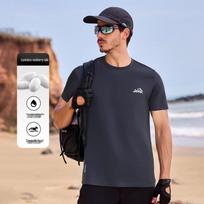 JEEP Men's Ice-Cooling Short Sleeve T-Shirt P85FMKT401 3XL tamsiai mėlyna spalva