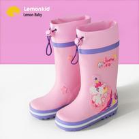Lemon Baby Kids' Pink-Purple Unicorn Rain Boots 30
