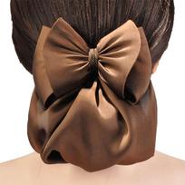 Vintage Sweet Ruffled Edges Hair Net Star Ponytail Clip Bow Snood Stewardess Headwear Hairgrips Cover Net Gift