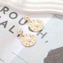 Retro Fine Rhinestone Geometric Round Earrings for Women Ladies Europe and America Style Drop Earrings Banquet Jewelry Wholesale
