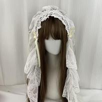 Punk Black and White Lolita Headband Ruffled Edge Lace Harajuku Headband Floral Pattern Bow Cosplay Headwear Subculture