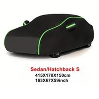 Visapusiškai atspari vandeniui automobilio danga, skirta laukui, visoms oro sąlygoms, apsauga nuo UV spindulių, sedano pilna danga, 210D, juoda, universali apsauginė danga S   : 415X170X150cm