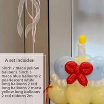 Birthday Cake Balloon DIY Material Birthday Balloon Arrangement Oversized Bouquet Balloon Children's Birthday Party Balloon