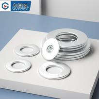 GUWANJI Zinc Plated Carbon Steel Flat Washer M5x10x1 - 1 Jin Pack