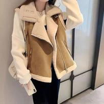 Women's Versatile Outerwear: Fashionable Fleece-Lined Lambswool Vest S [80-95 kg]